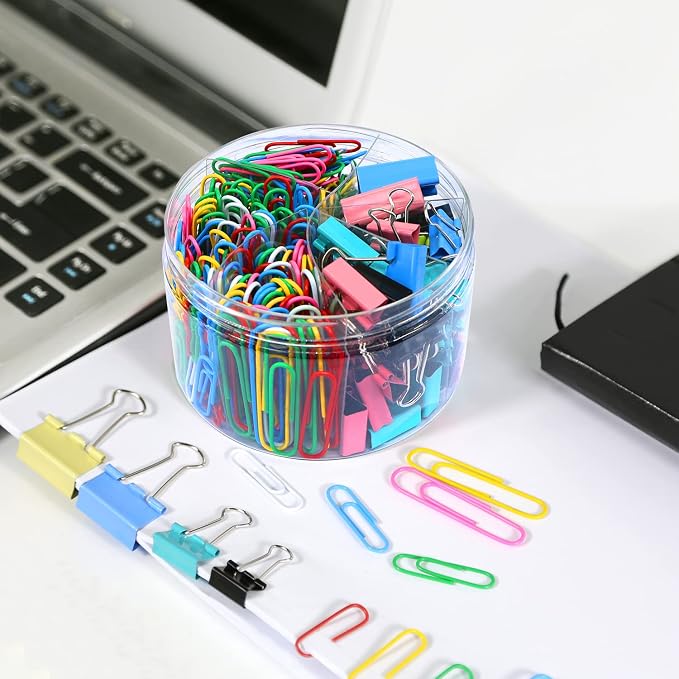 Paper Clips Binder Clips Set, Paperclips Large Medium and Small - Image 5