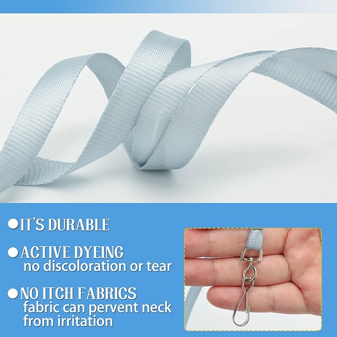 LOCONHA 50 Pack Gray lanyards Lanyards - Image 4