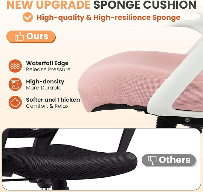 HYLONE Drafting Chair Tall Office, Ergonomic Standing Desk Stool Adjustable Drafting Chair Big Tall Drafting Office Chair Pink-DeskLoop Office