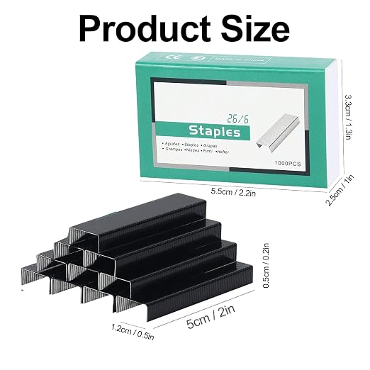 Multibey 5-Pack Black Staples Bulk Refill - Image 2