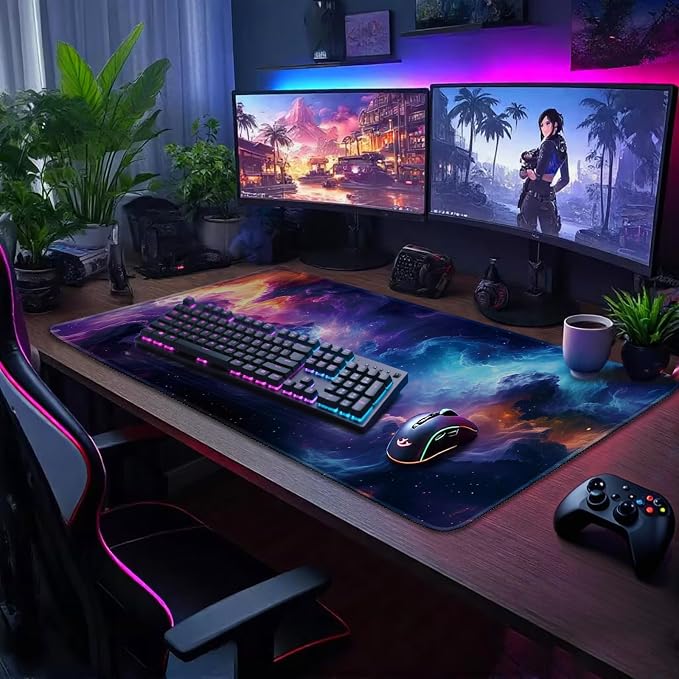 Large Gaming Mouse Pad 31.5"x15.7"｜XXL Desk Mat, Non-Slip Rubber Base & - Image 2