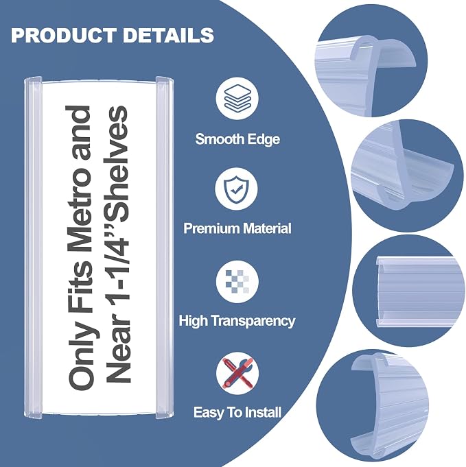 100 Pcs Label Holder Shelf Labels, Wire Shelf Label Holder - Image 3