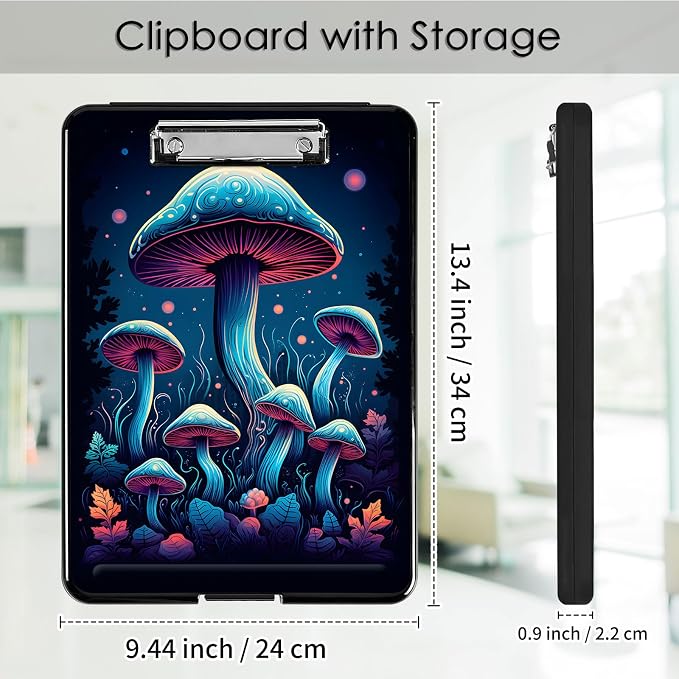 Clipboard with Storage, Office Supplies Nursing Clipboards Folder with Pen - Image 2