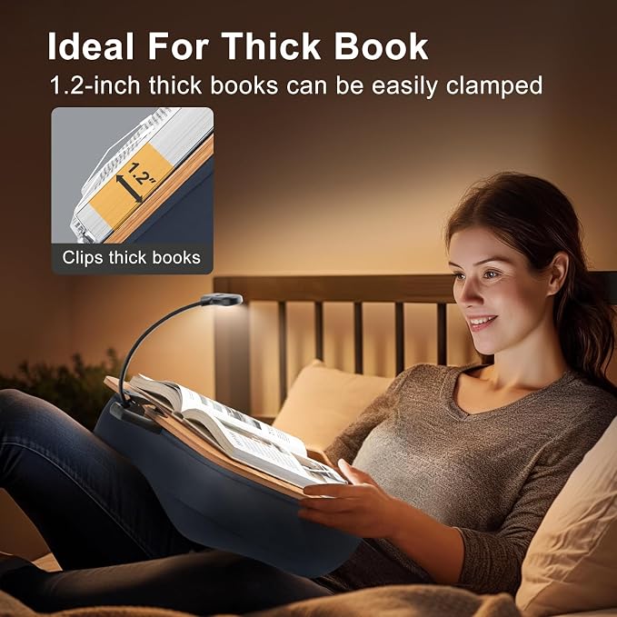ERGONOV Book Pillow Stand with 6500K Reading Light, Hands Free Book Holder - Image 3