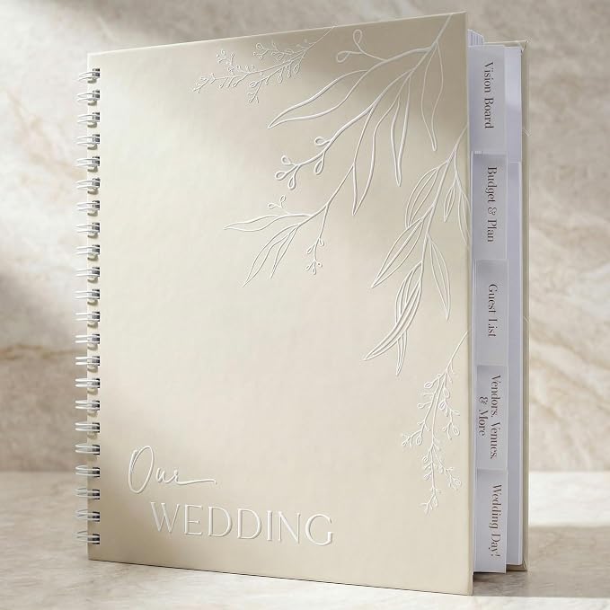 Beautiful Minimalistic Wedding Planner Book and Organizer by ZICOTO