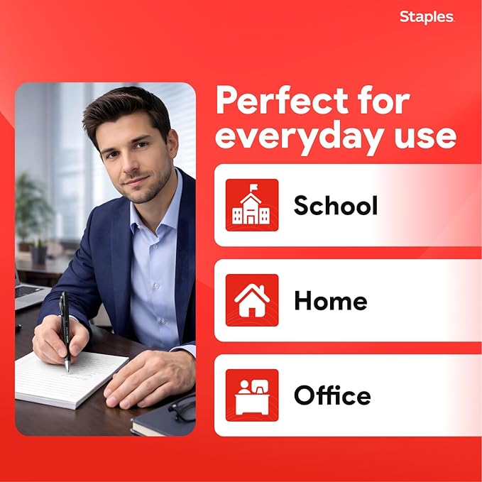 STAPLES Retractable Gel Pens, Medium Point 0.7mm, 12 Pack – Sonix Crisp‑Line - Image 7