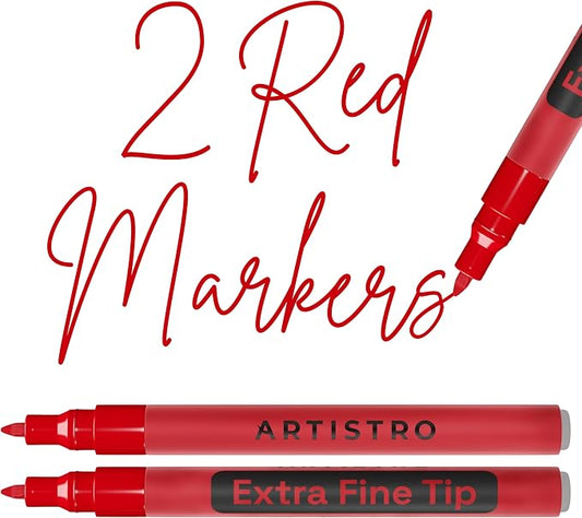 ARTISTRO 2 Red Acrylic Paint Markers by ARTISTRO