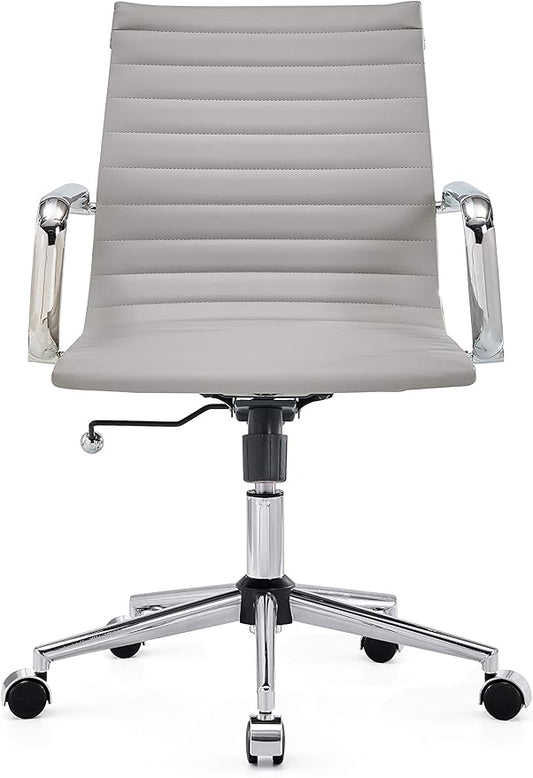 Chair, Desk Computer Chair ，with Armrests ，Ergonomic Office Chair for Home and Office, 17.32 x 22.83 x 35.43 inches, Multiple Colors (Grey)-DeskLoop Office