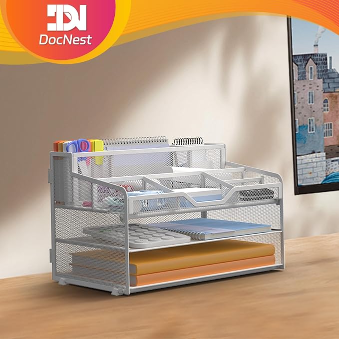 Docnest 3 Tier Mesh Desk Organizer - Image 7