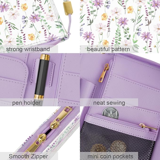 Family Passport Holder Wallet RFID Blocking Document Organizer PU Leather - Image 4