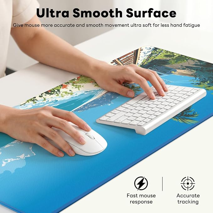 Desk Mat, Big Desk Pad, 31.5x11.8 Inches Extended Big Gaming Mouse Pad - Image 5