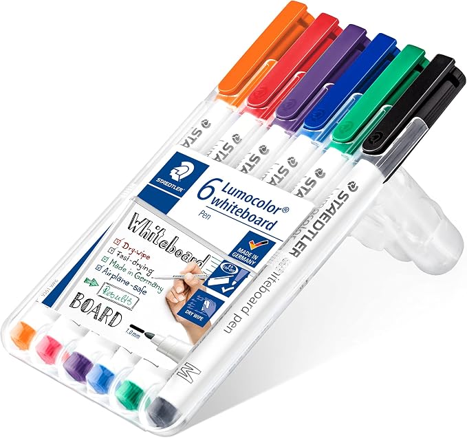 STAEDTLER 301 WP6 Whiteboard Pens by Staedtler