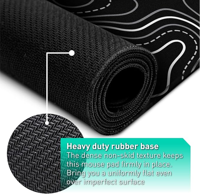 Pixiecube Minimalist Topographic Map Mouse Pad - Image 7