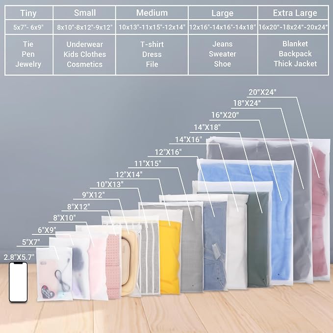 Svaldo Swimsuit Bags, 25 Pack 8x10 inch Shirt Bags - Image 7