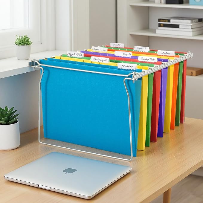 SUNEE Hanging File Folders, 6 Pack Letter Size Hanging File Folders - Image 6