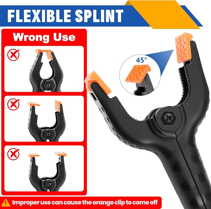 40 Pack 4.5 inch Plastic Spring Clamps, Backdrop Clips, Woodworking Clamps - Image 4