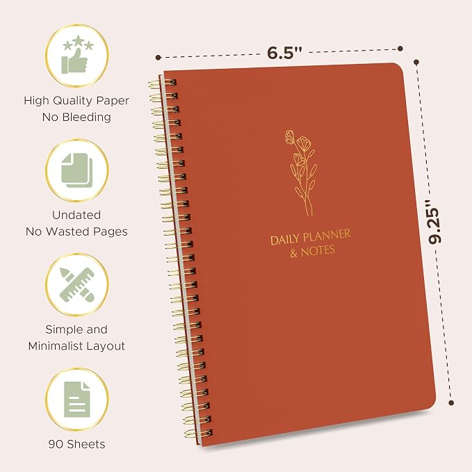 Simple Daily Planner Undated & To Do List Notebook - Image 4