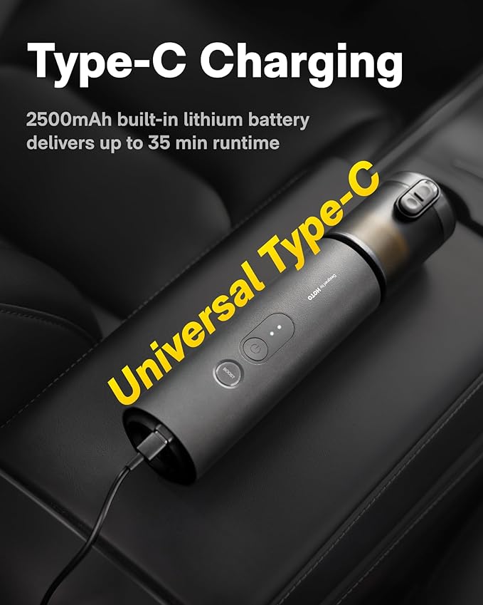 HOTO Handheld Car Vacuum Cleaner Cordless, 4-in-1 Portable Mini Vacuum with 20000Pa Strong Suction, Electric Compressed Air Duster Blower for Car, Desk, Computer, Keyboard, Home, Office Cleaning-DeskLoop Office