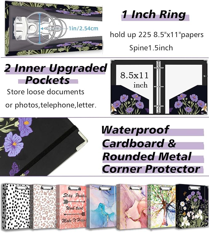 3 Ring Binder 1 Inch, Three Ring Binders Organizer - Image 4