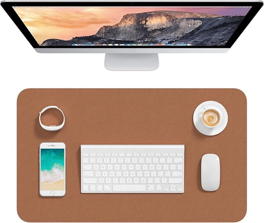 Hsurbtra Desk Pad, 23.6" x 13.8" PU Leather Desk Mat, M Extended Mouse Pad by Hsurbtra