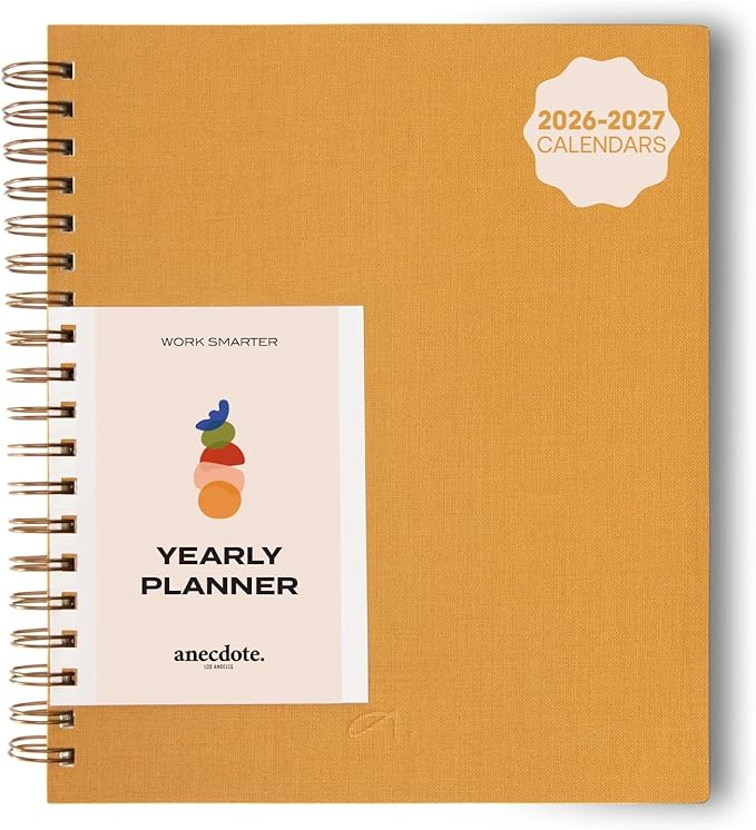 Anecdote Spiral Planner w/2026-2027 Calendar | Start Anytime by Anecdote