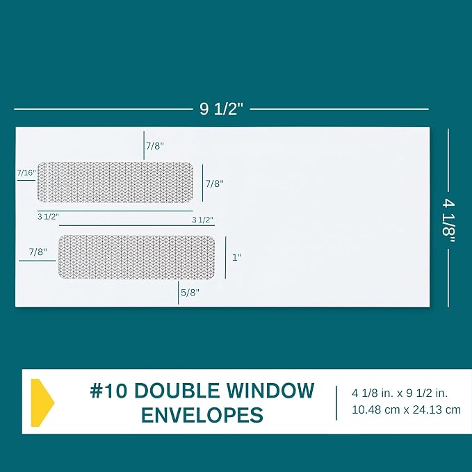 #10 Double Window Security Envelopes Self Seal - Image 3