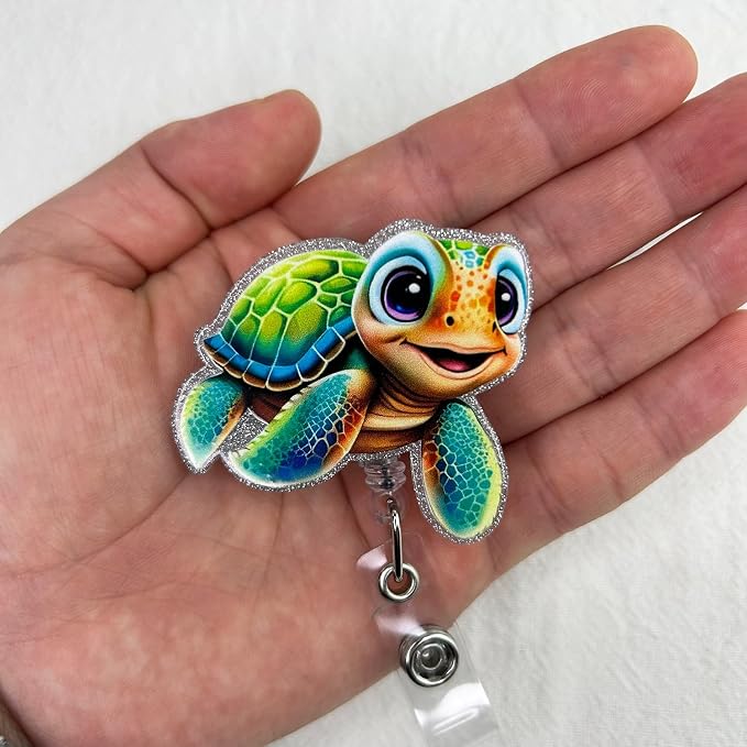 Cute Sea Turtle Badge Reel Holder Retractable - Image 3