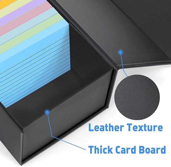 Harhana 3x5 Index Card Holder Card File Box Organizer, Hold 1200 3x5-Inch Flash - Image 5