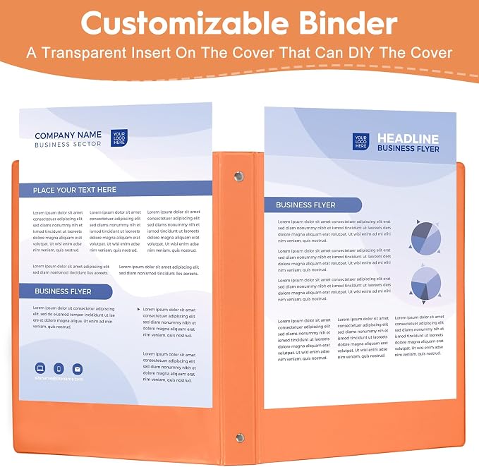 CIXILDTS 6-Pack 1-Inch Round Ring Binder, Standard 3 Ring Binder Fit Letter - Image 5