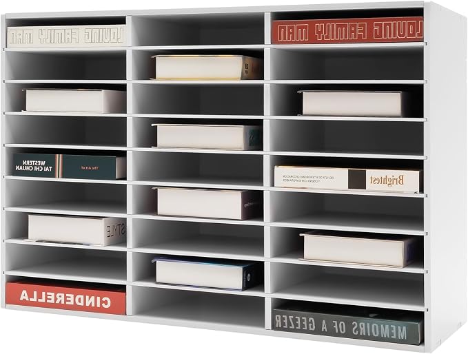Literature Organizer with 27 Compartments | Adjustable Desktop File Sorter Mail by Unknown