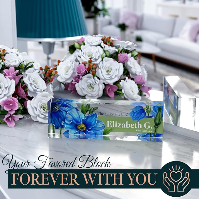 Personalized Name Plate, Custom Name Plates, 2 x 8 Inches, Thick Crystal-Clear - Image 5
