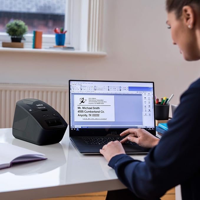 Brother QL-600 Desktop Monochrome Label Printer up to 2.4" Width, No Ink - Image 6
