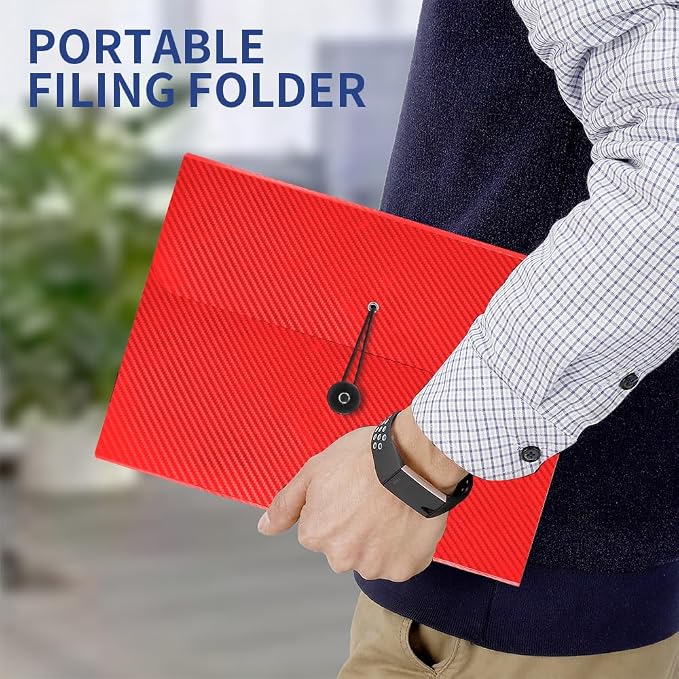 Expanding File Folder, 13 Pockets Accordian File Holder Organizer, A4 Letter - Image 6