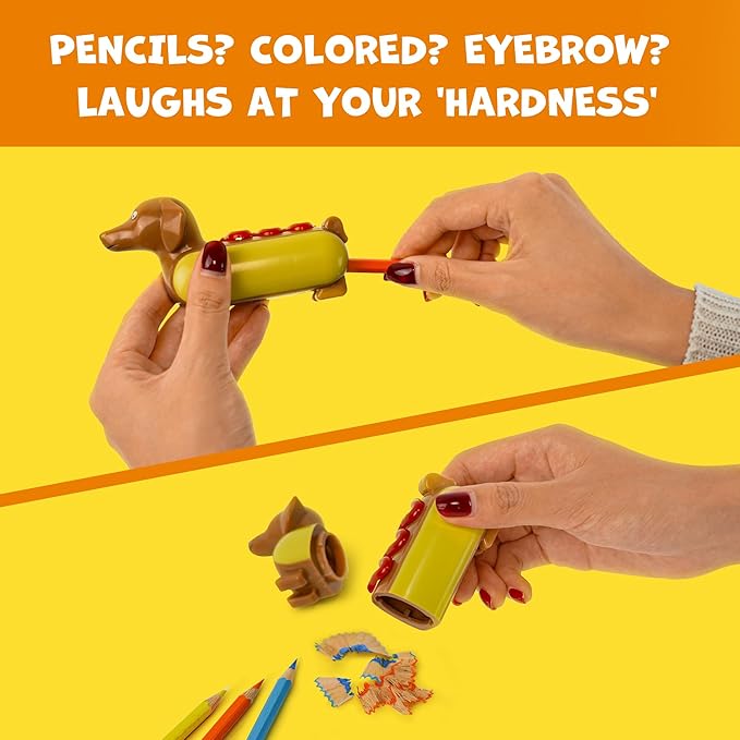 Yobro Mini Pencil Sharpener for Gifts, Novelty Hotdog Desktop Sharpener - Image 4