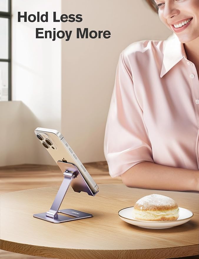 Nulaxy 2 Pack Dual Folding Cell Phone Stand, Fully Adjustable Phone Holder - Image 4
