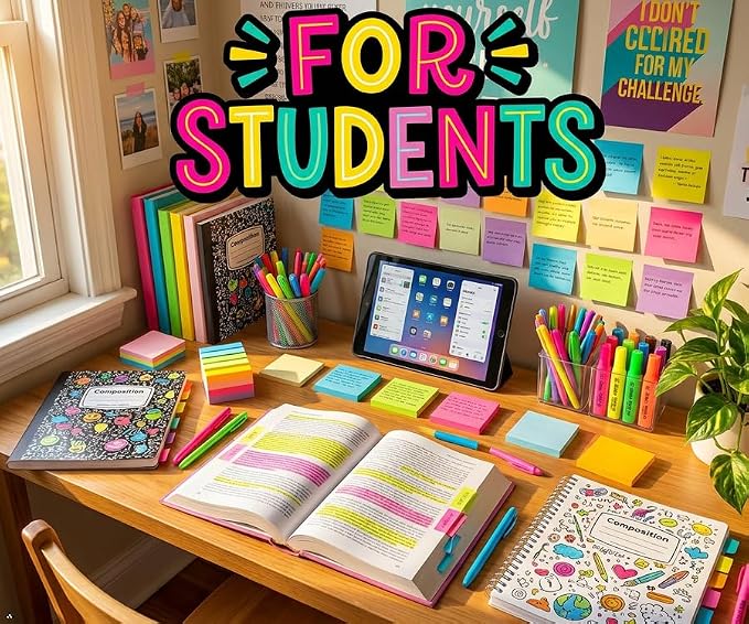 Sticky Notes 3x3 Inches, Bright Colors Self-Stick Pads - Image 5