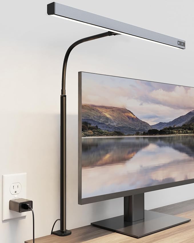 SUPERDANNY LED Desk Lamp for Office Home, Eye-Caring Desk Light by SUPERDANNY