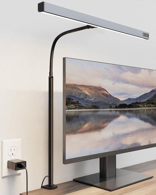 SUPERDANNY LED Desk Lamp for Office Home, Eye-Caring Desk Light by SUPERDANNY