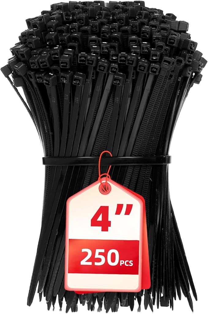 Cable Zip Ties, 4 Inch Small Cable Ties, Self-Locking Wire Ties used by HAVEMETD
