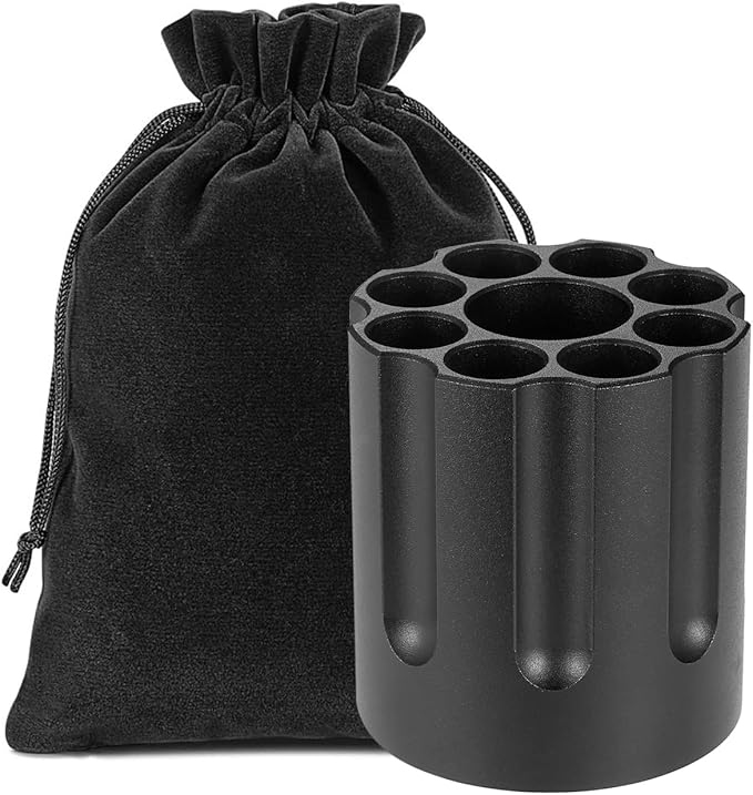 Metal pen holder, Revolver magazine design pencil holder, All aluminum office supplies storage-DeskLoop Office