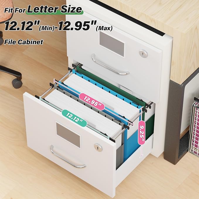 Ansook Plastic Hanging File Folders Letter Size, 3 inch Hanging Folders - Image 3