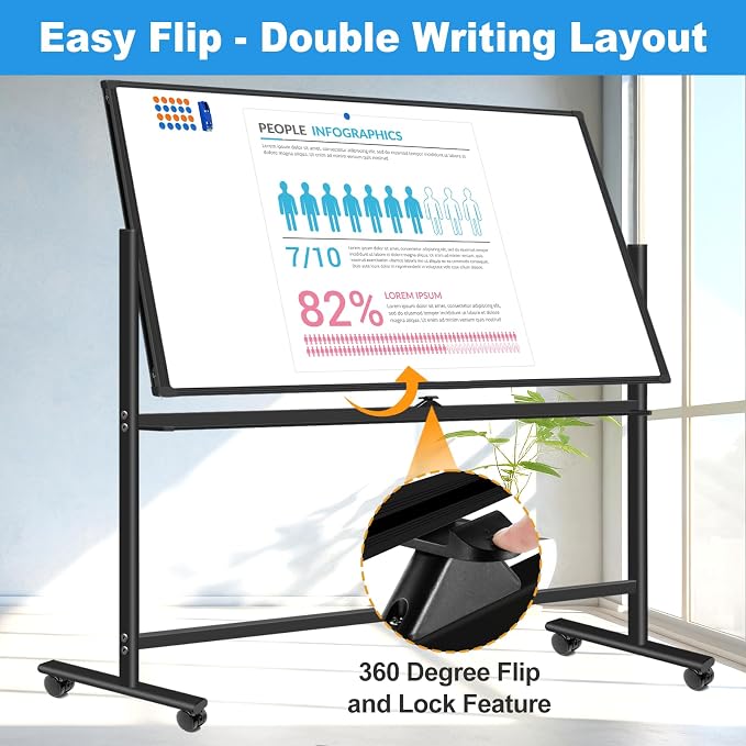 BSTPCOO Double-Sided 5' x 3' Dry Erase Board - Image 3