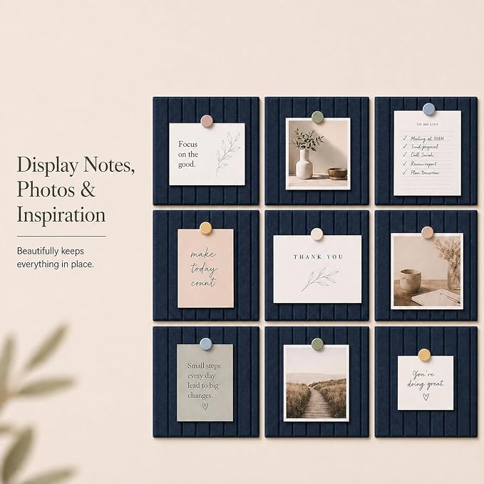 Stripe Felt Bulletin Board Tiles, Cork Board Alternative 24 x 36 in | 0.35 in - Image 5