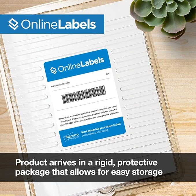 8.5 x 5.5 Half-Sheet Shipping Labels - Permanent, White Matte - for FBA, FedEx, UPS - Pack of 20,000 Labels, 10,000 Sheets - Inkjet/Laser Printers - Online Labels-DeskLoop Office