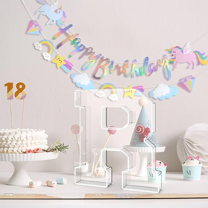 13.8" Acrylic Letter Charcuterie Tray, Charcuterie Letters Fillable Box - Image 4