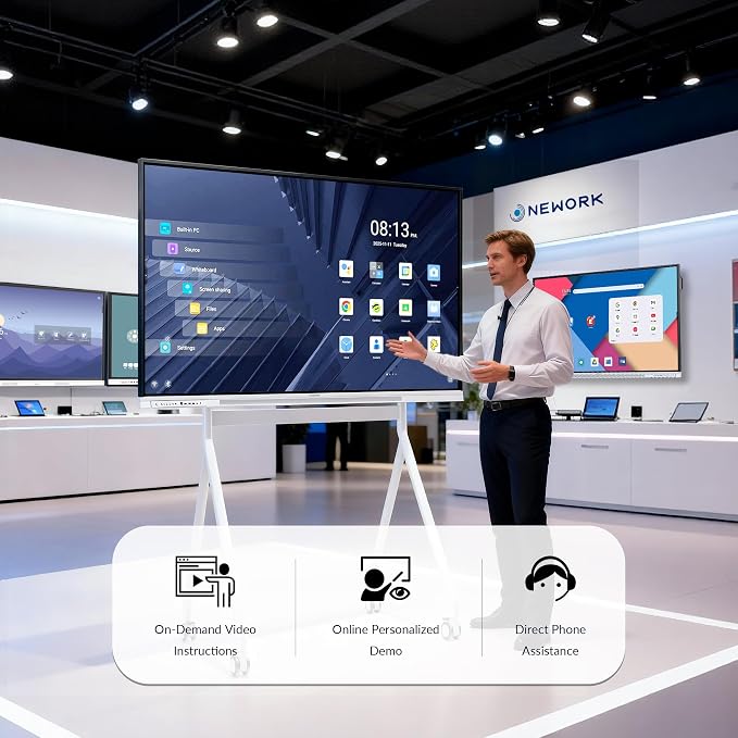 Smart Board, Built-in Digital Whiteboard, Wireless Casting, Split-Screen & - Image 7