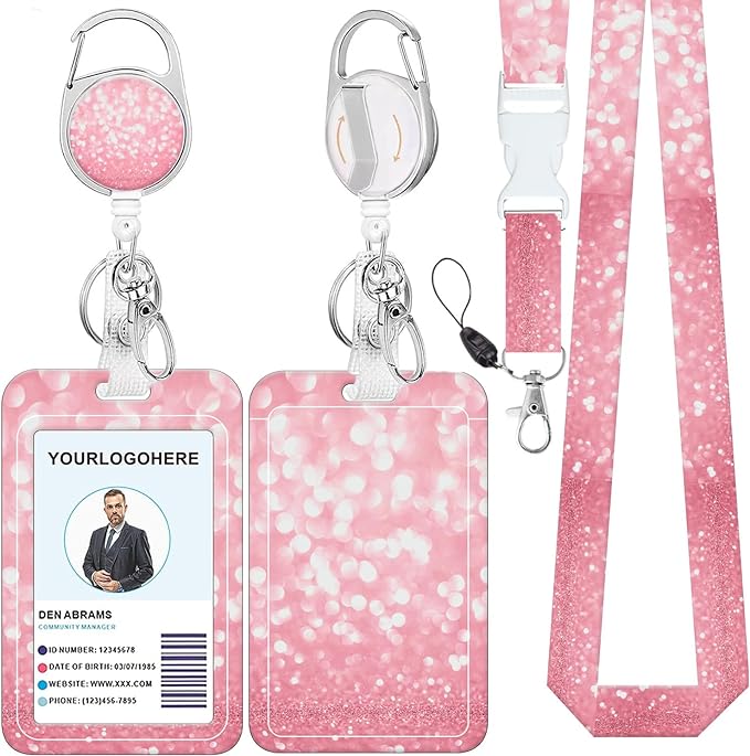 Badge Lanyard and ID Badge Holder, Retractable Badge Reels by BILLTEFUL
