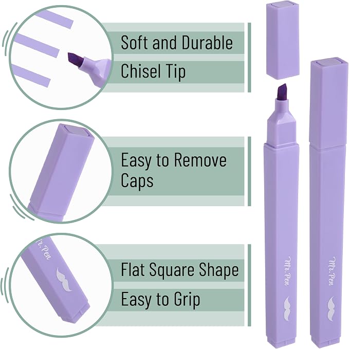 Mr. Pen- Aesthetic Highlighters No Bleed, 10 Pack, Cute Highlighters Assorted - Image 4