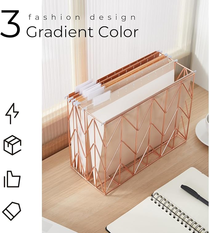 Y YOMA 18 Pack Gradient Hanging File Folders Letter Size Decorative Hanging - Image 4