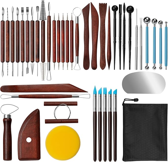 Amrules Clay Tools Kit, Practical Polymer Clay Sculpting Tools Kit, Air Dry by Amrules